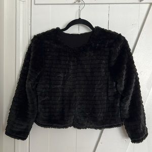 Calvin Klein Plush Black Teddy Jacket